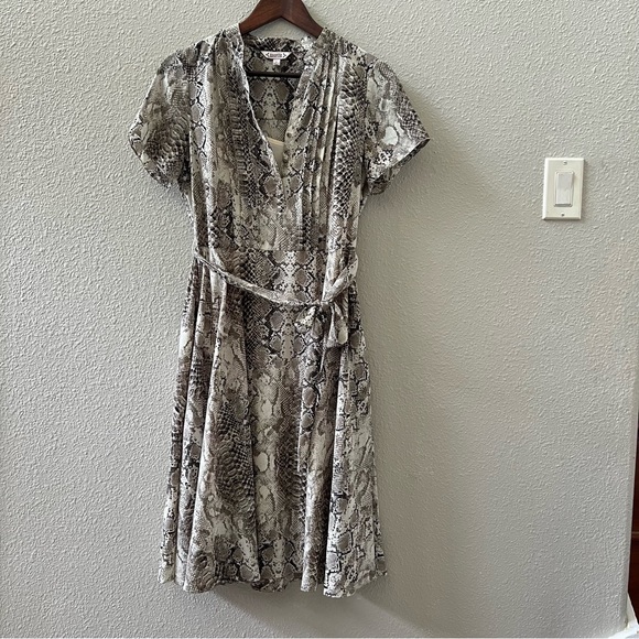 NANETTE LEPORE Brown Snakeskin Print Dress Size 4 - Picture 4 of 12